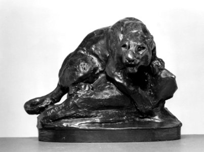 Antoine-Louis Barye - Panther on a Rock - Walters 2737