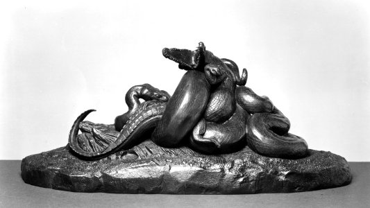 Antoine-Louis Barye - Python Killing a Crocodile - Walters 27153 photo