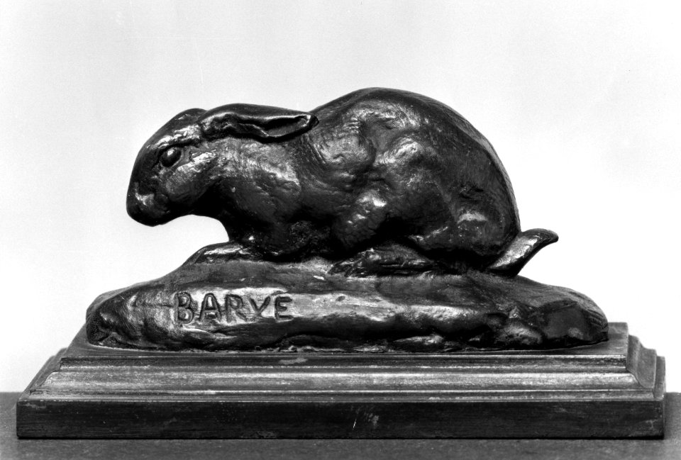 Antoine-Louis Barye - Rabbit with Ears Down - Walters 2725