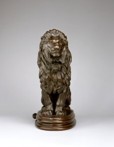 Antoine-Louis Barye - Seated Lion No 1 - Walters 27120