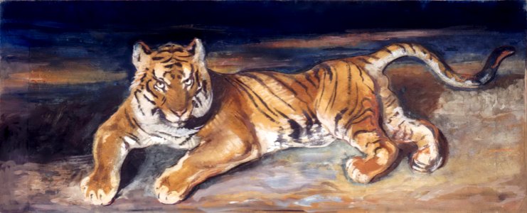 Antoine-Louis Barye - Reclining Tiger photo