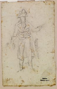 Antoine-Louis Barye - Sketch of Costume of General Bonaparte - Walters 372238