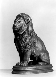 Antoine-Louis Barye - Seated Lion - Walters 27448