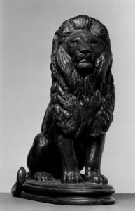Antoine-Louis Barye - Seated Lion, Number 3 - Walters 2788