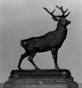 Antoine-Louis Barye - Stag Listening - Walters 27138