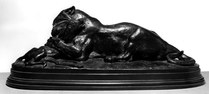 Antoine-Louis Barye - Tiger Devouring a Gazelle - Walters 2749