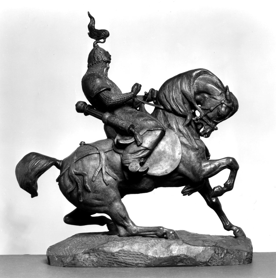 Antoine-Louis Barye - Tartar Warrior Checking His Horse - Walters 27122