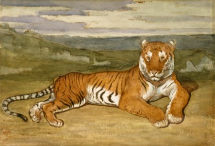Antoine-Louis Barye - Tiger at Rest - Walters 37834