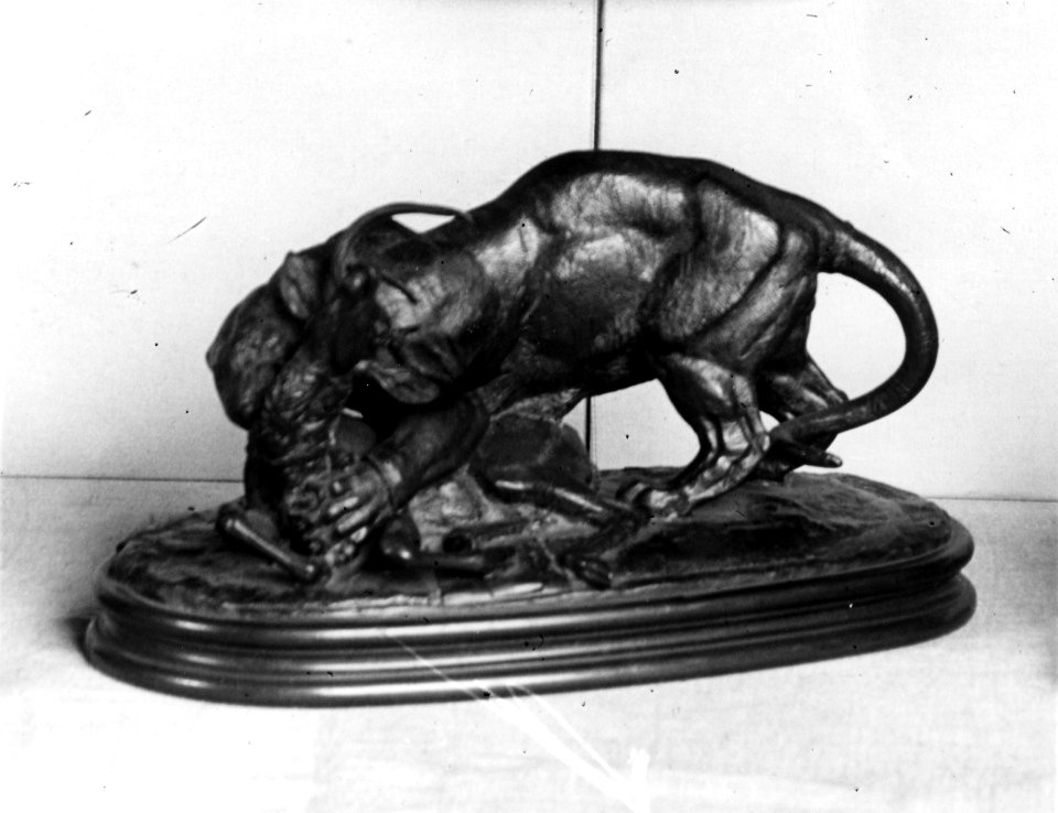 Antoine-Louis Barye - Tiger Attacking Stag - Walters 27133