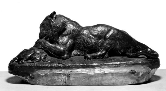 Antoine-Louis Barye - Tiger Devouring a Gazelle - Walters 2750