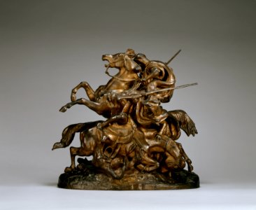 Antoine-Louis Barye - Two Arab Horsemen Killing a Lion - Walters 27177 - Side B