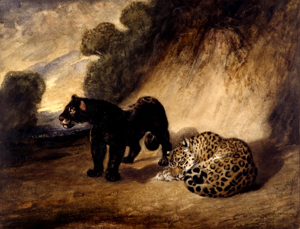 Antoine-Louis Barye - Two Jaguars from Peru - WGA01389