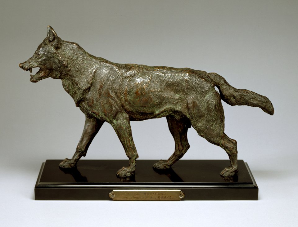 Antoine-Louis Barye - Walking Wolf - Walters 2765 - Profile