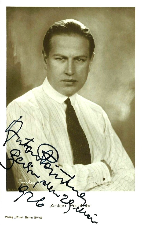 Anton Pointner by Alexander Binder, autographed