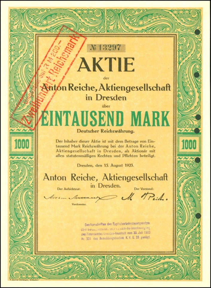 Anton Reiche AG 1923