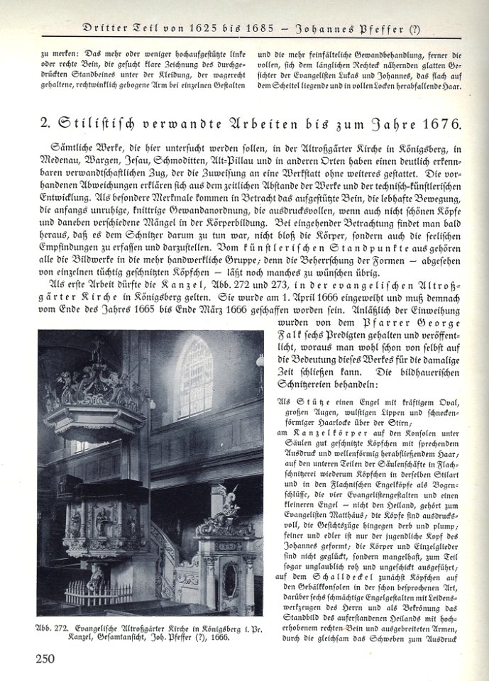 Anton ULBRICH, Geschichte der Bildhauerkunst in Ostpreußen, Gräfe und Unzer, Königsberg 1926, S. 250 Die Bildhauerfamilie Pfeffer in Königsberg, Johannes Pfeffer