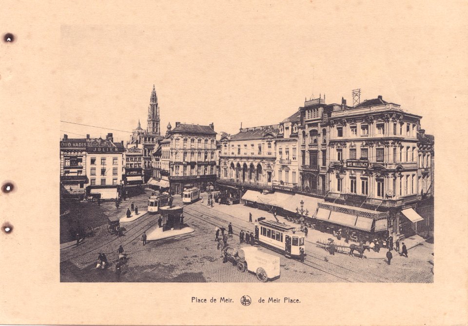 Antuérpia, Bélgica, inicio do Sec. XX, Place de Meir, Arquivo de Villa Maria, Angra do Heroísmo, Açores.