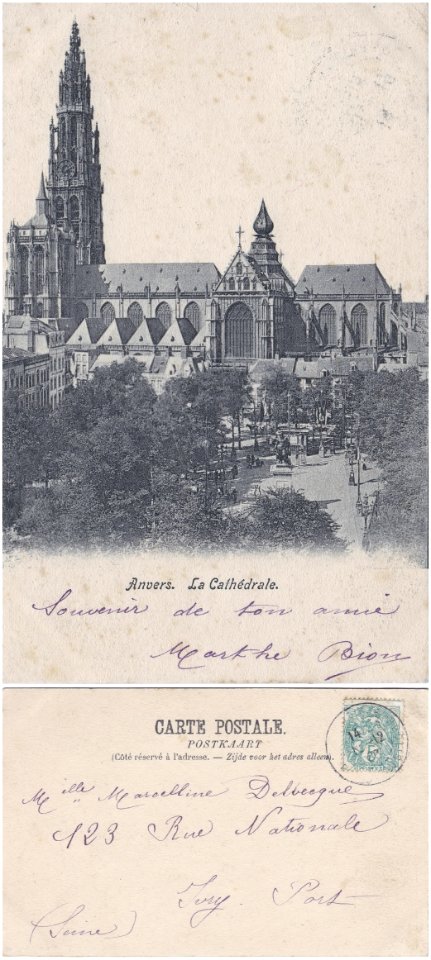 Antwerpen - De kathedraal — Anvers - La Cathédrale v°- r°