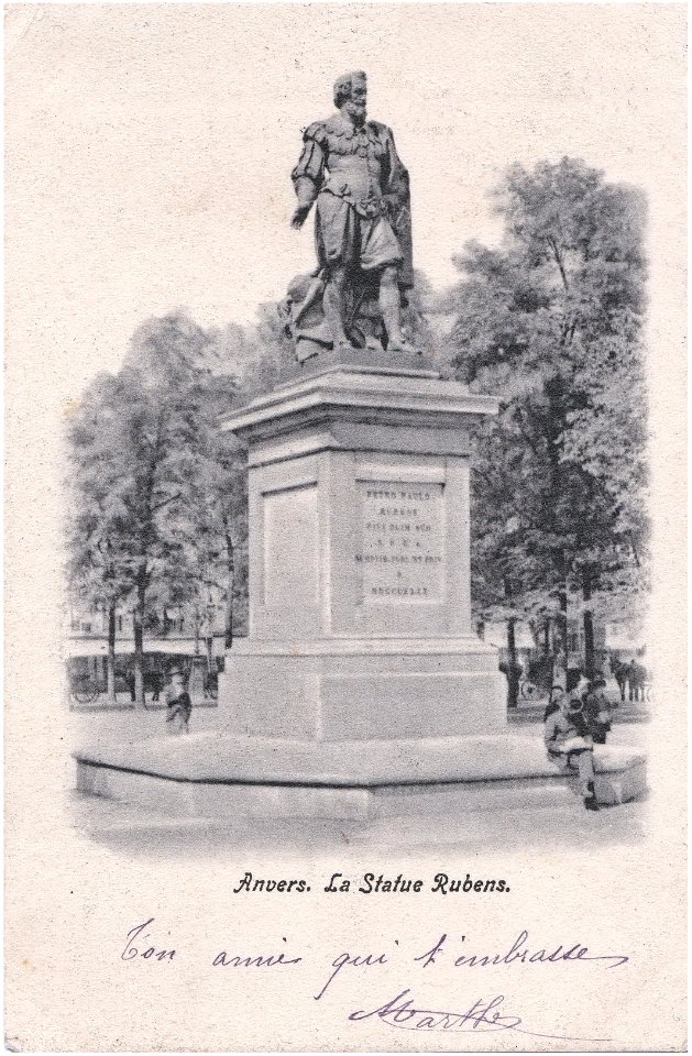 Antwerpen — Standbeeld van Rubens ( La statue de Rubens)