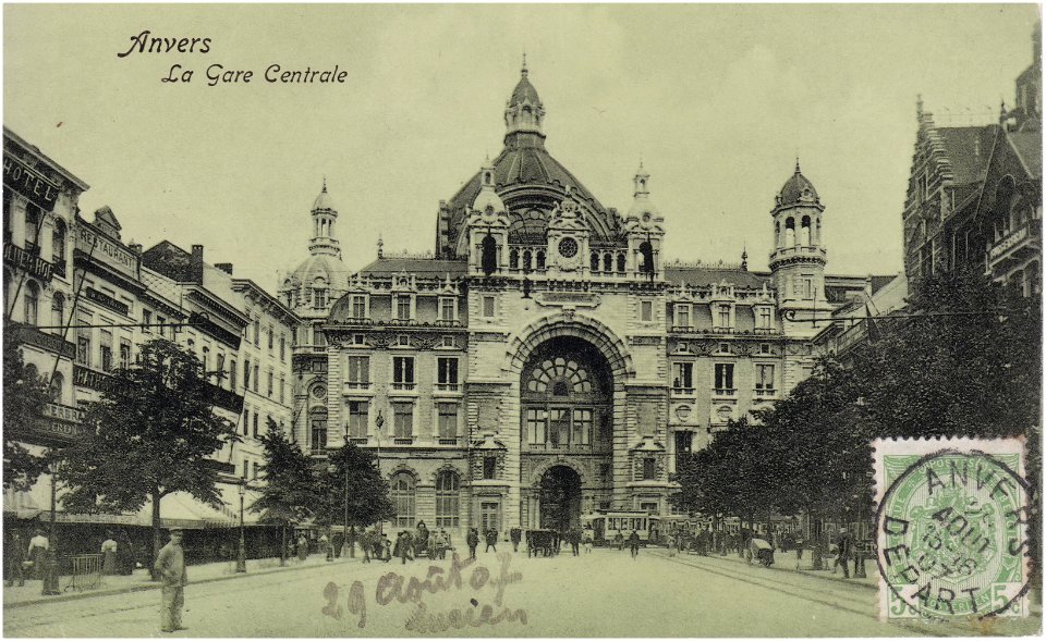 Antwerpen — Het Centraal Station – 1907