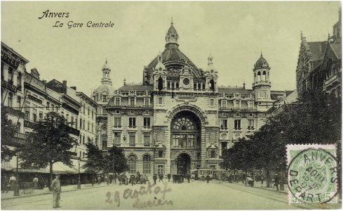 Antwerpen — Het Centraal Station – 1907 photo