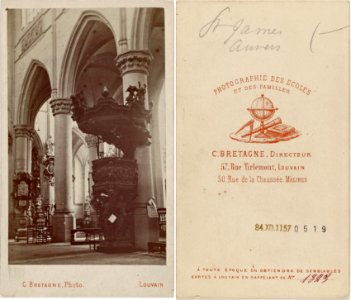 Anvers, chaire de l'église St-Jacques (C Bretagne)