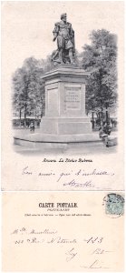 Anvers — La Statue Rubens (Standbeeld van Rubens) v°-r°