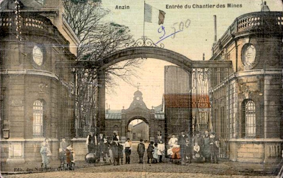 Anzin - Entrée du chantier des mines, photochrome (B)