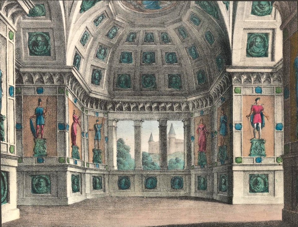 Appartamenti reali - Set design by Sanquirico for Ugo, Conte di Parigi (Milan, 1832) - crop