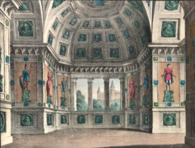 Appartamenti reali - Set design by Sanquirico for Ugo, Conte di Parigi (Milan, 1832) - crop