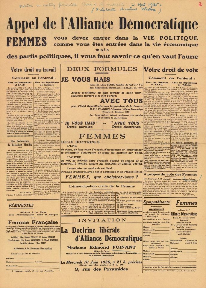 Appel de l'Alliance démocratique (1936-05)