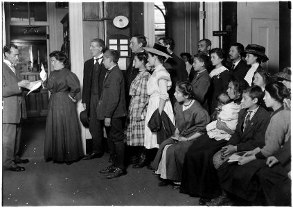 Applicants for working papers at Department of Education Bldg. Boston, Mass. - NARA - 523226 photo