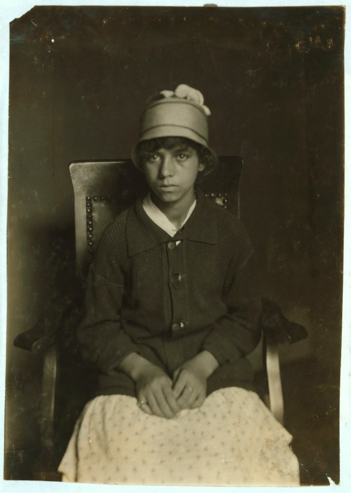 Applying for work paper first time Gertrude Pereira, 99 Stowe St., 14 years old - to be a ring spinner in Borden City Mill. 6th Grade, Wiley School. Learned to spin in school vacations. LOC nclc.05071