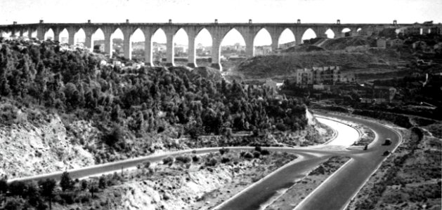 Aqueduto das Águas Livres in Lisbon, Portugal, in 1955