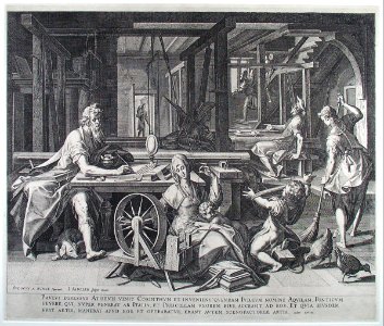 Aquila en zijn vrouw Priscillia, St.Paulus te Corinthe bij de tentmaker