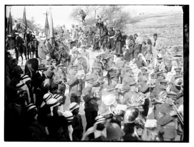 Arab crowd watching a marching band (most Arab) LOC matpc.04652