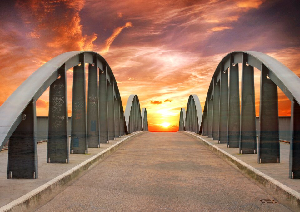 Landscape landmark evening