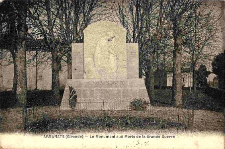 Arbanats - Monument aux morts