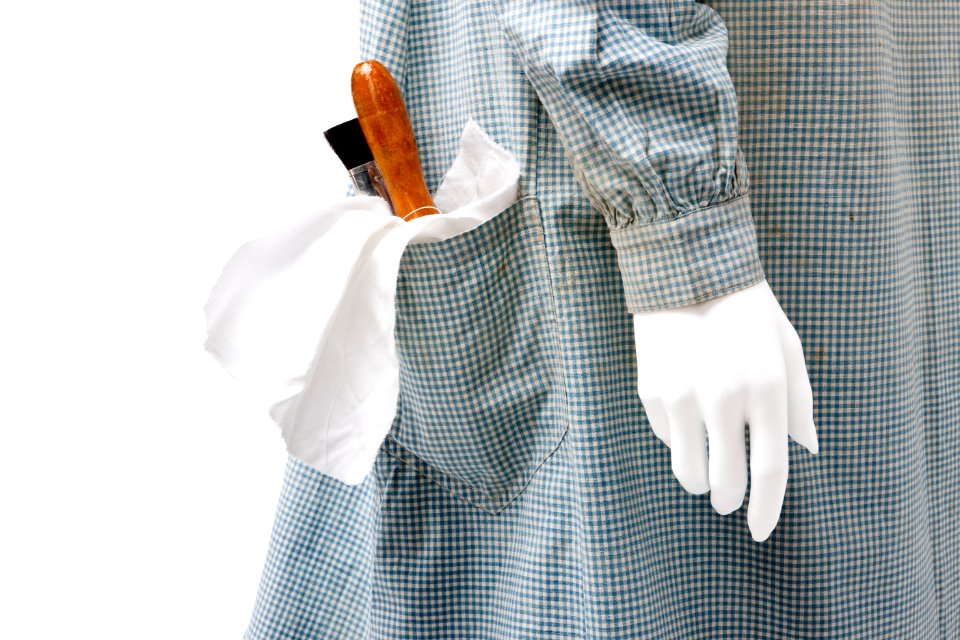 Arbetsförkläde. Tillhört Wilhelmina von Hallwyl - Hallwylska museet - 89312