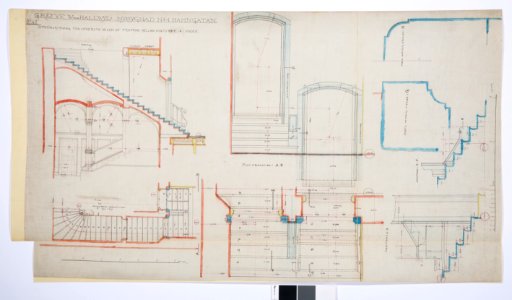 Arbetsritning, fastigheten nr 4 Hamngatan - Hallwylska museet - 105284