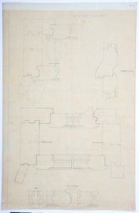 Arbetsritning för de större fönstren, för fastigheten nr 4 Hamngatan - Hallwylska museet - 108700