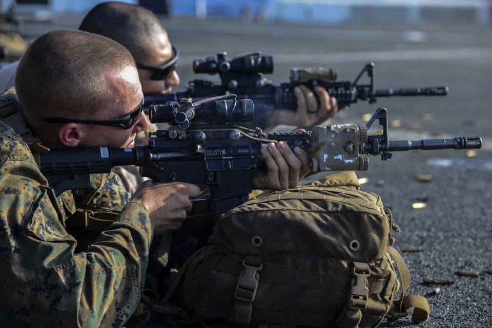 Training exercise soldiers