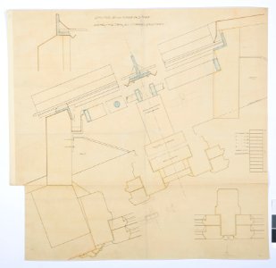 Arbetsritning, fastigheten nr 4 Hamngatan. Tavelgalleriet - Hallwylska museet - 105271