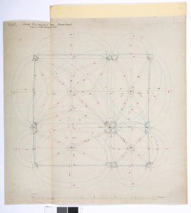 Arbetsritningar, fastigheten nr 4 Hamngatan. Yttre portvalvet - Hallwylska museet - 105304