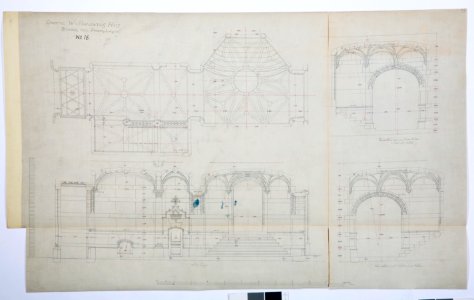 Arbetsritningar, fastigheten nr 4 Hamngatan. Portgången - Hallwylska museet - 105301