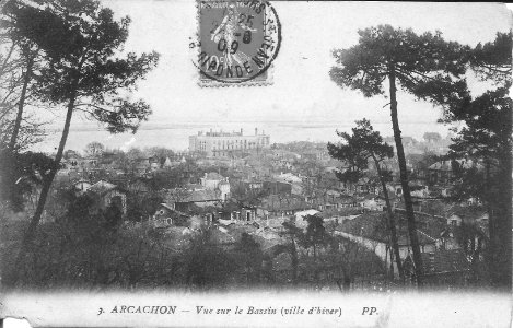 Arcachon-Vue sur le bassin (ville d'hiver)-PP 3 photo