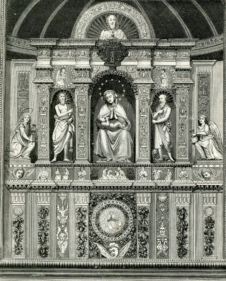 Arcevia Chiesa di San Medardo Altare in terracotta smaltata