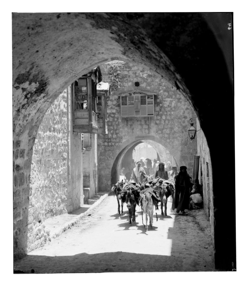 Arched street scene in old city, Jerusalem LOC matpc.11797