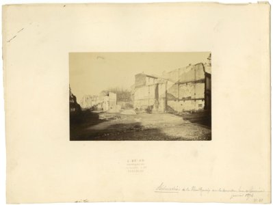 Archevêché. De la Place Rouaix vers la nouvelle rue de Lorraine. Janvier 1874. - FRAC31555 3Fi018
