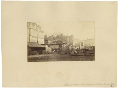 Archevêché. De l'angle de la rue de la Colombe vers la Place Rouaix. Janvier 1874. - FRAC31555 3Fi019